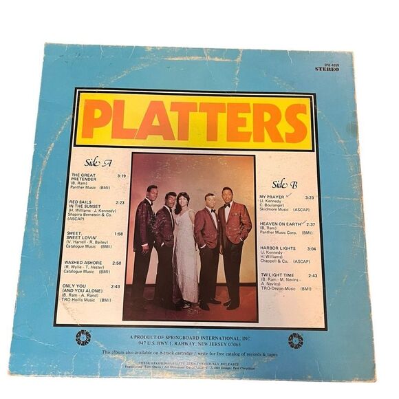 VINTAGE THE PLATTERS VINYL LP COMPILATION 12” SOUL R&B SPRINGBOARD RECORDS - Picture 4 of 6
